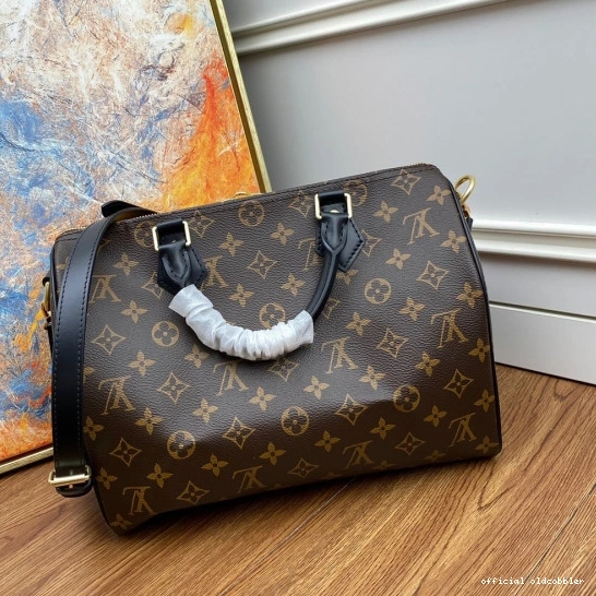 Official oldcobbler VUITTON BANDOULIERE LOUIS 30 SPEEDY 0809